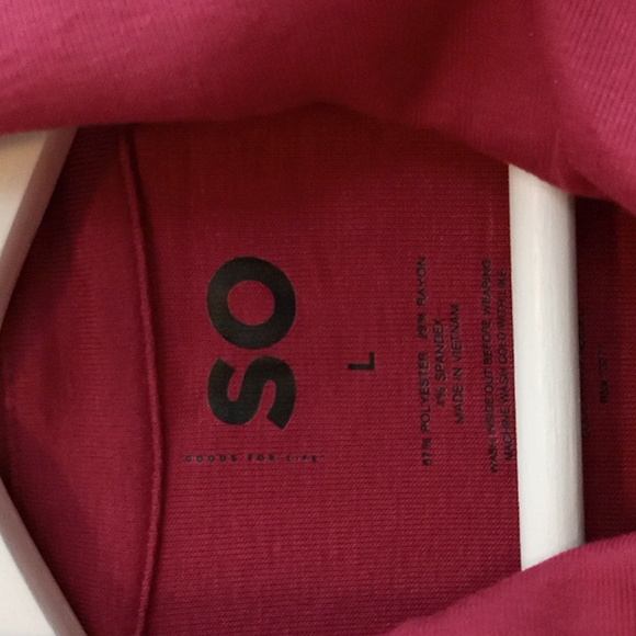 SO Goods For Life Mesa Red Short Sleeve Shirred Dress Size M - Picture 3 of 5